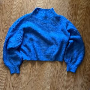 Blue Cropped Sweater